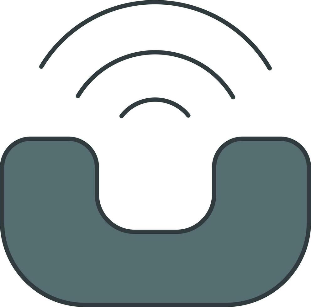 WIFI Calling Icon In Gray Color. vector