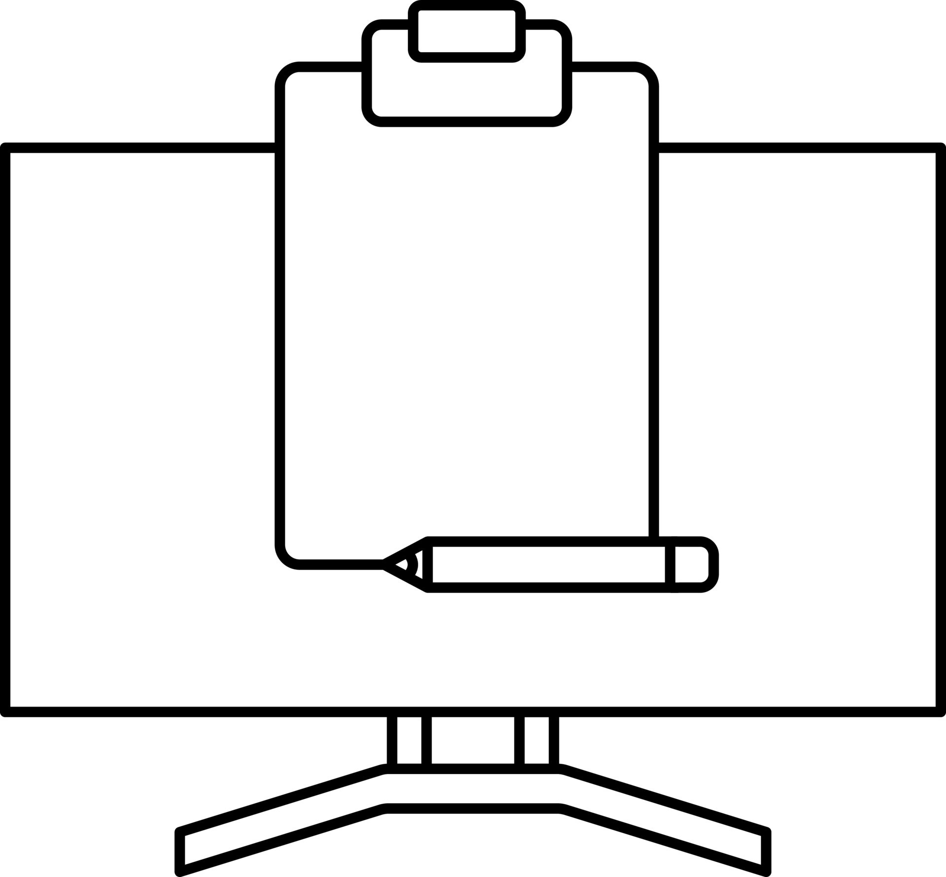 Vector Illustration Of Clipboard Edit In Computer. 24198038 Vector Art