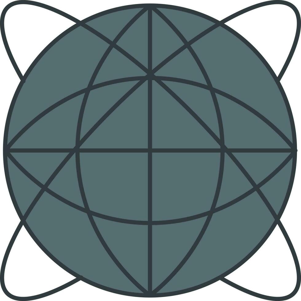 Global Communication Icon In Gray Color. vector