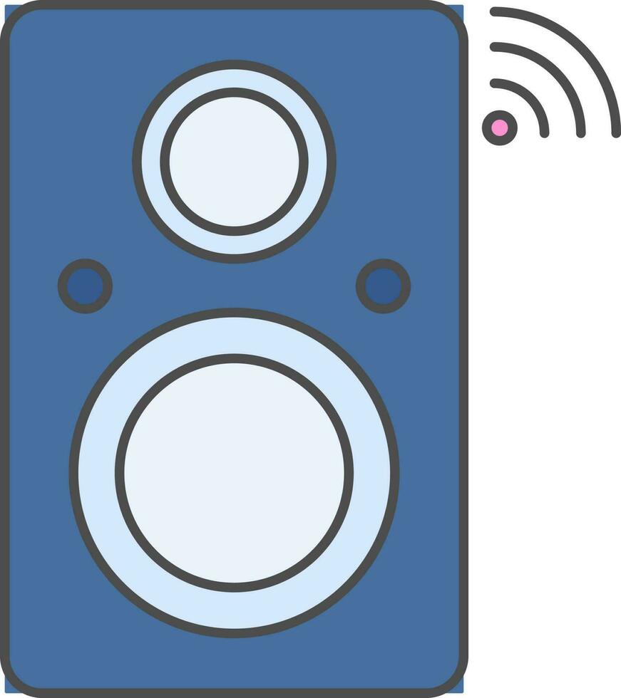 Speaker Icon In Blue Color. vector