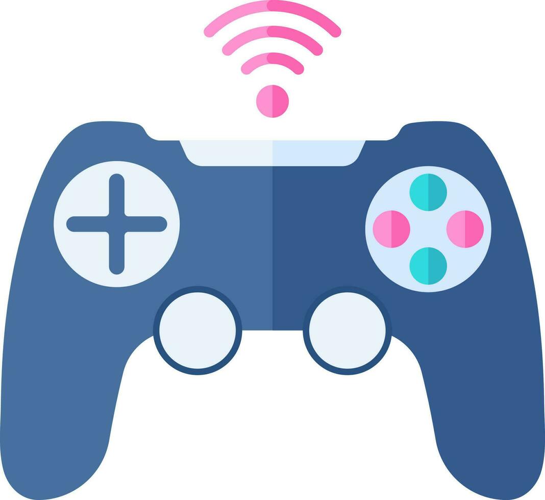 juego controlador icono en azul color. vector