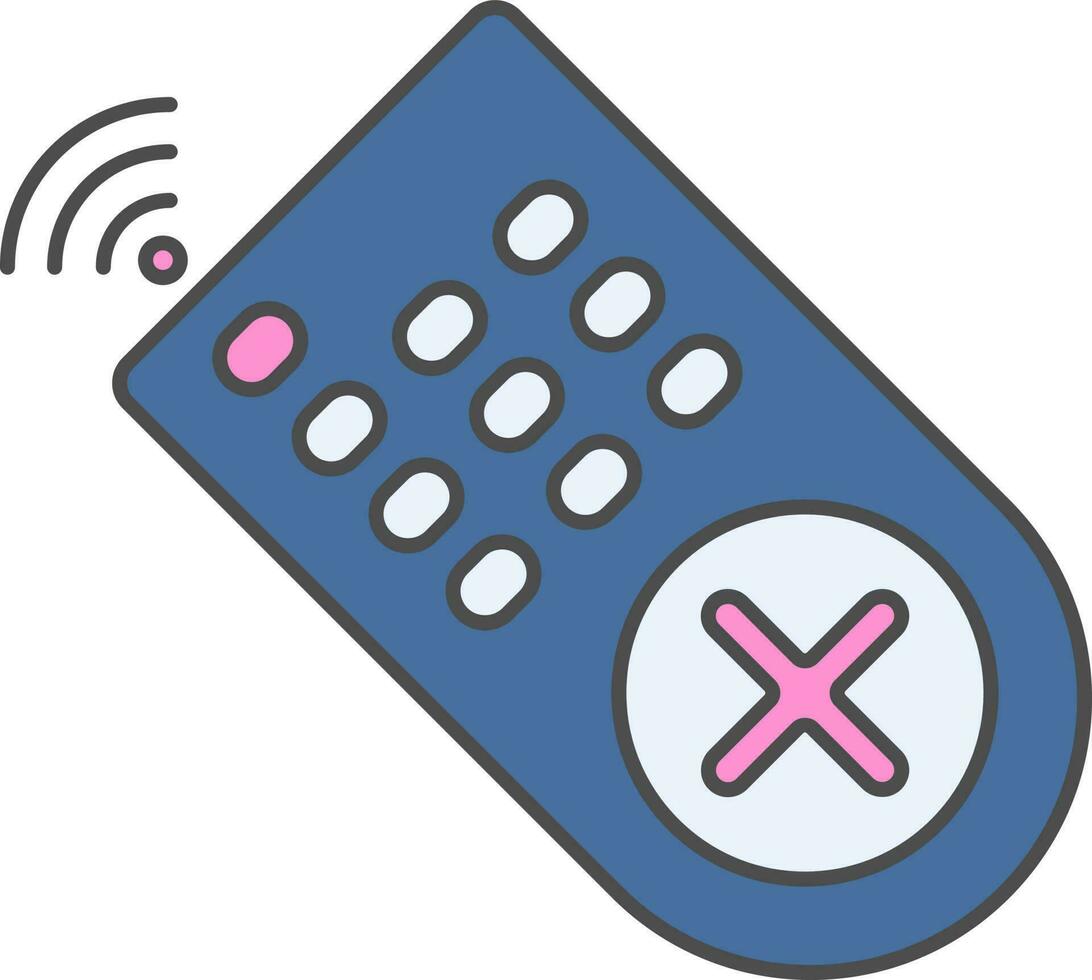 Android Remote Icon In Blue And Pink Color. vector