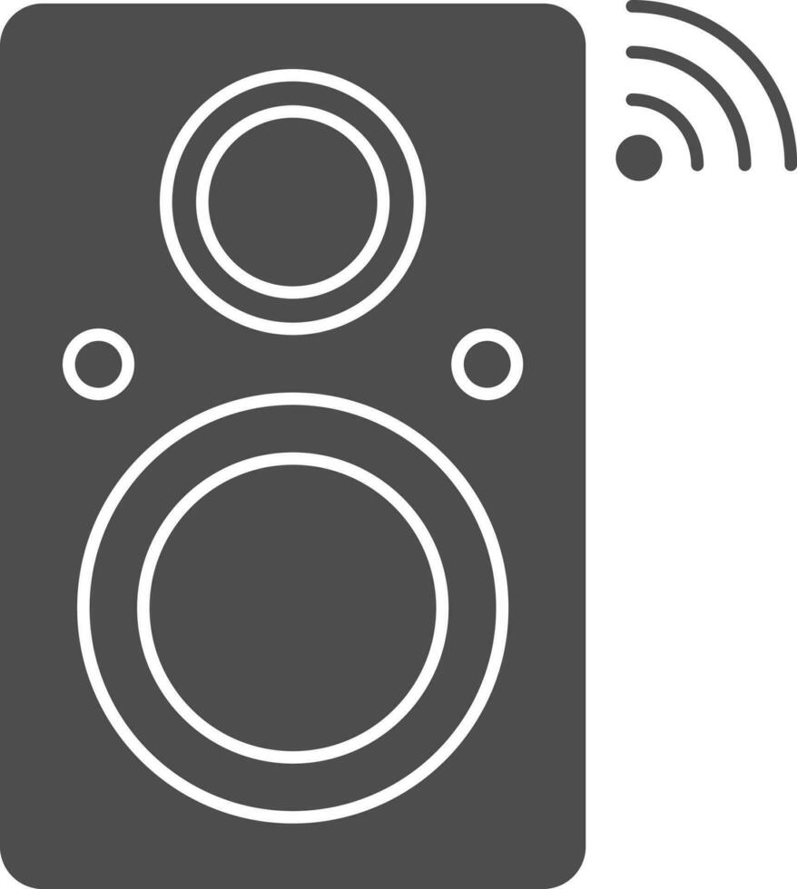 Speaker Icon In Gray And White Color. vector