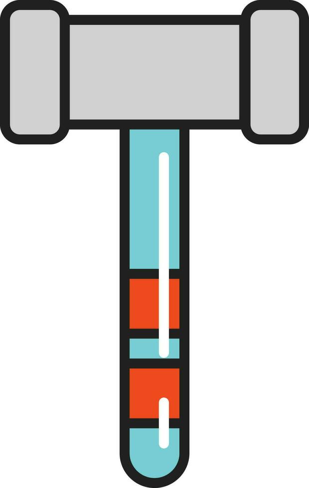 Colorful Hammer Icon In Flat Style. vector