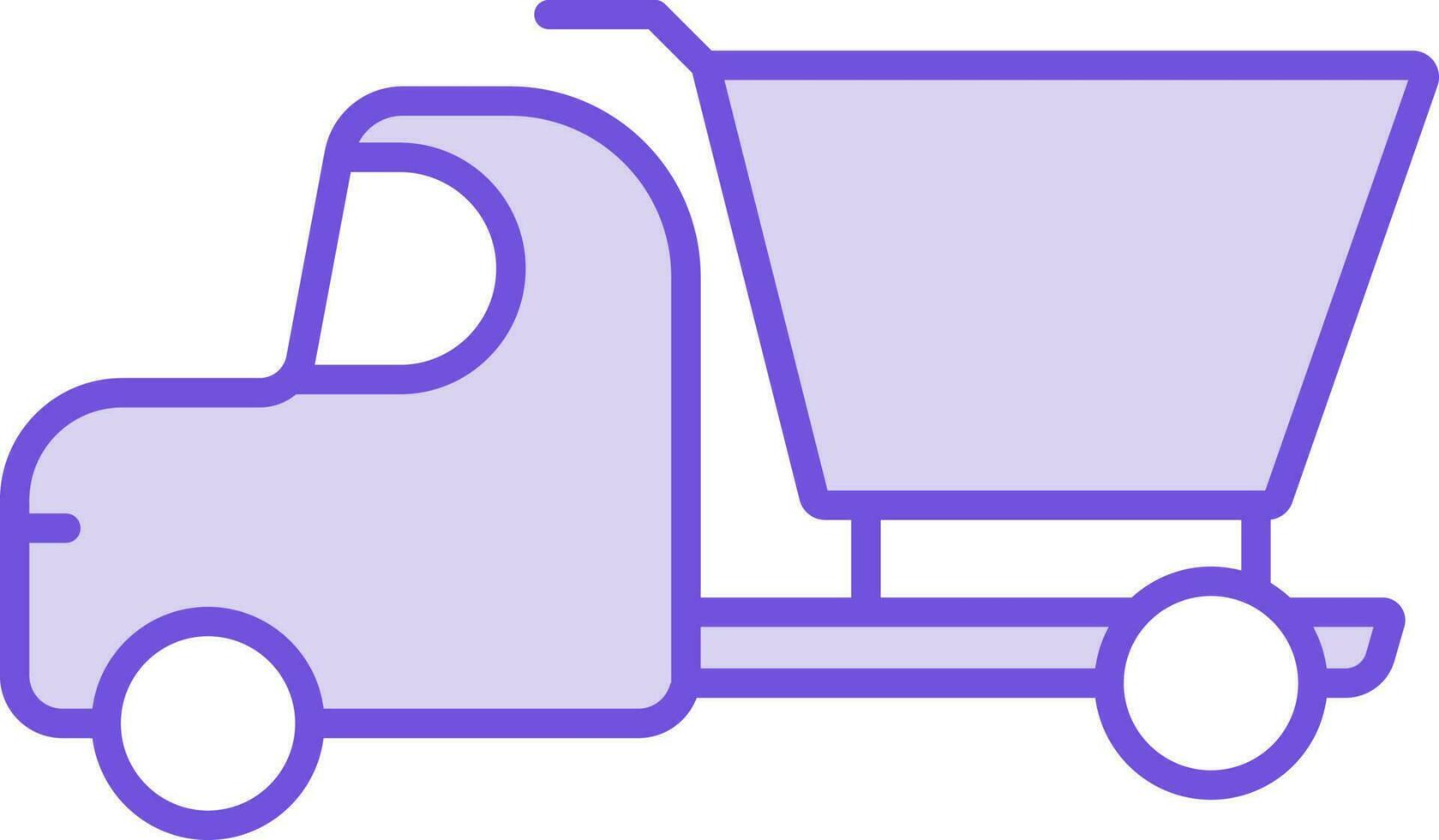 tugurio camión icono en púrpura y blanco color. vector