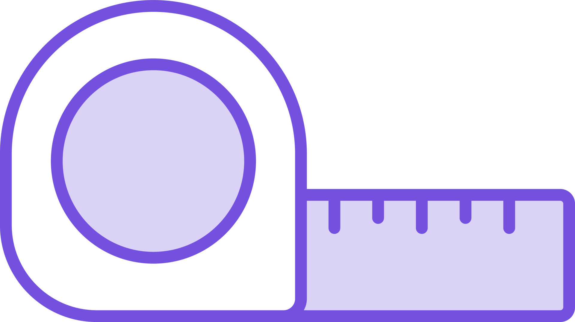 Purple tape measure 2 icon - Free purple tape measure icons