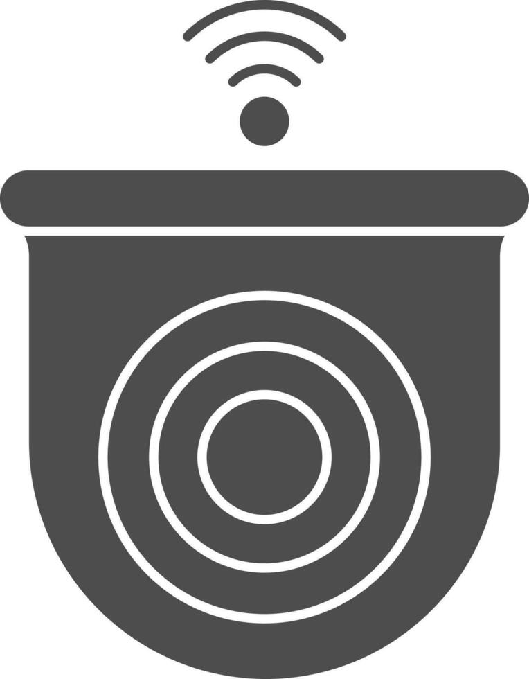 CCTV Camera Icon In Gray And White Color. vector