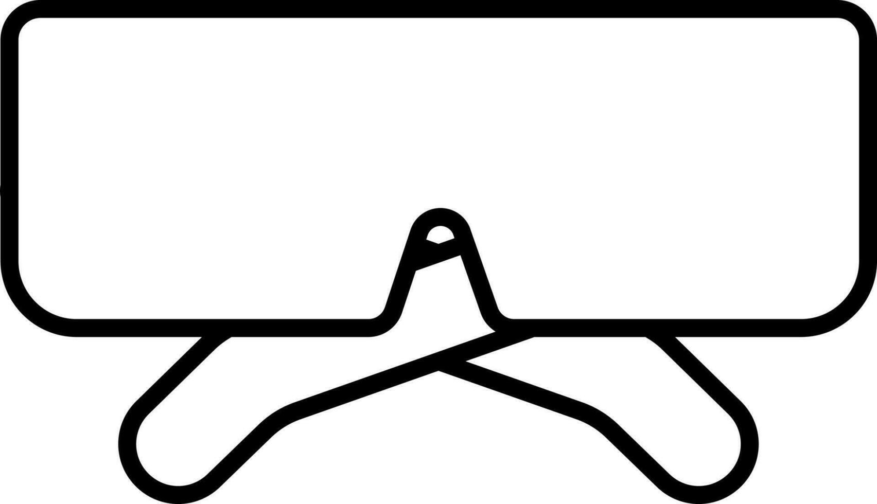 Safety Goggles Icon In Black Line Art. vector