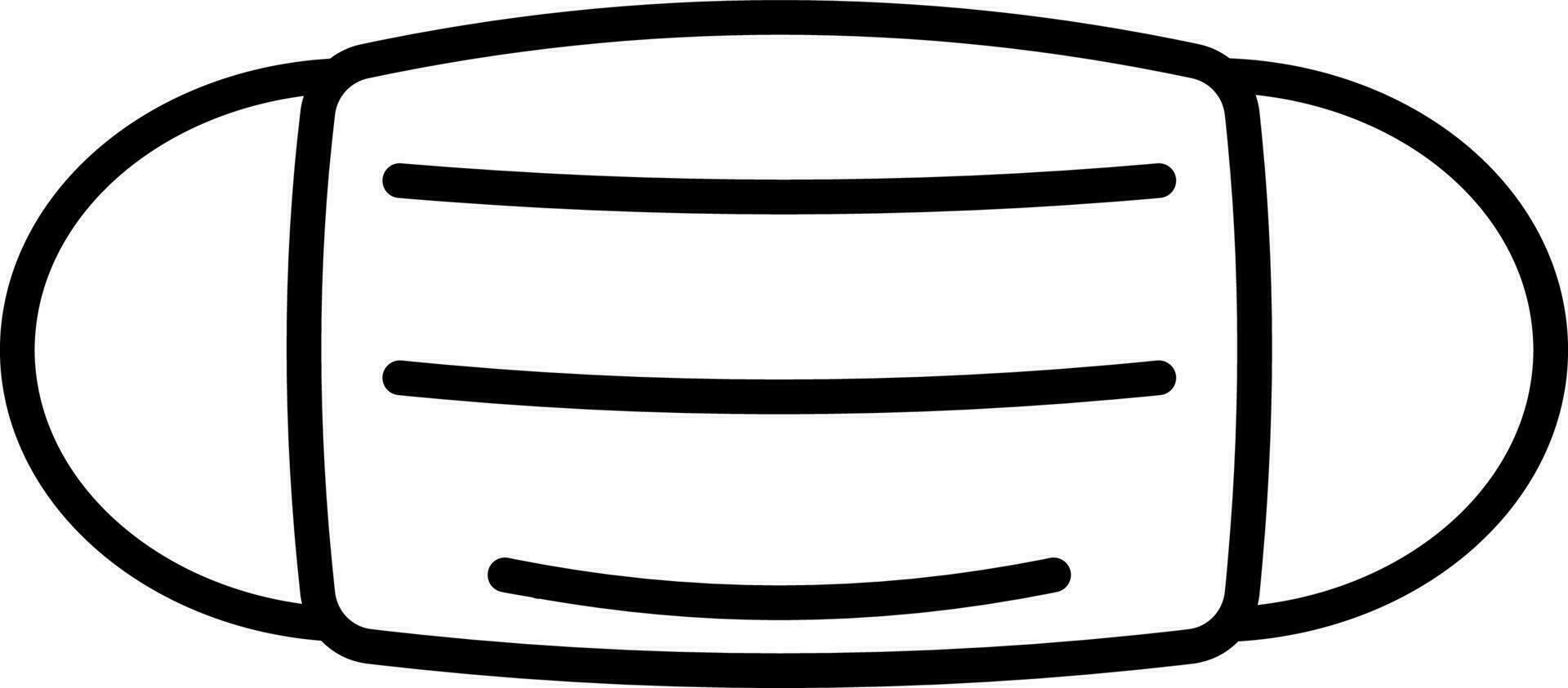 Vector Illustration Of Mask Icon In Thin Line Art.