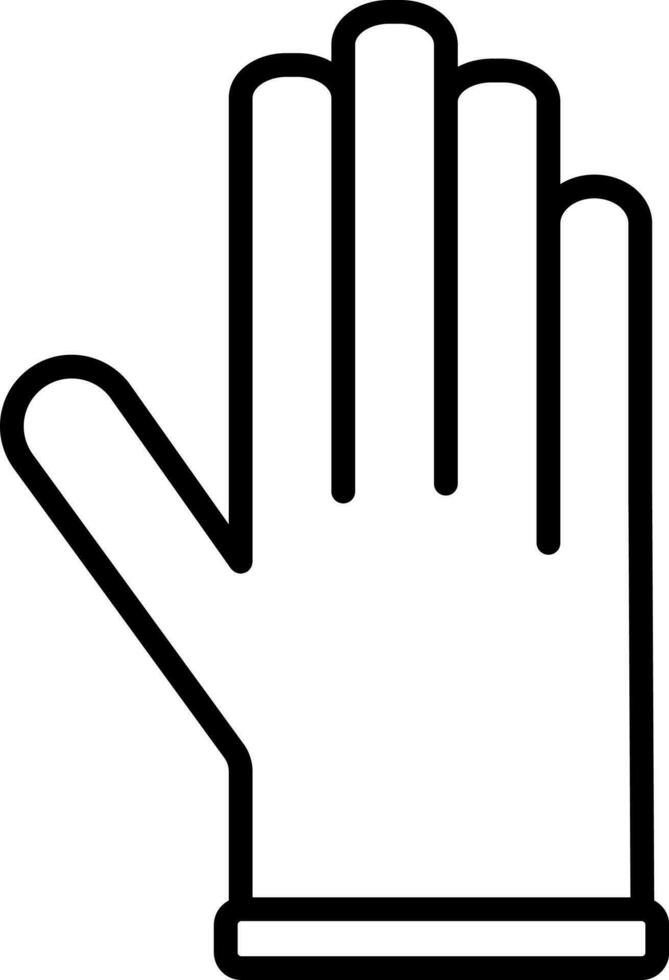 Vector Illustration of Glove Icon in Line Art.