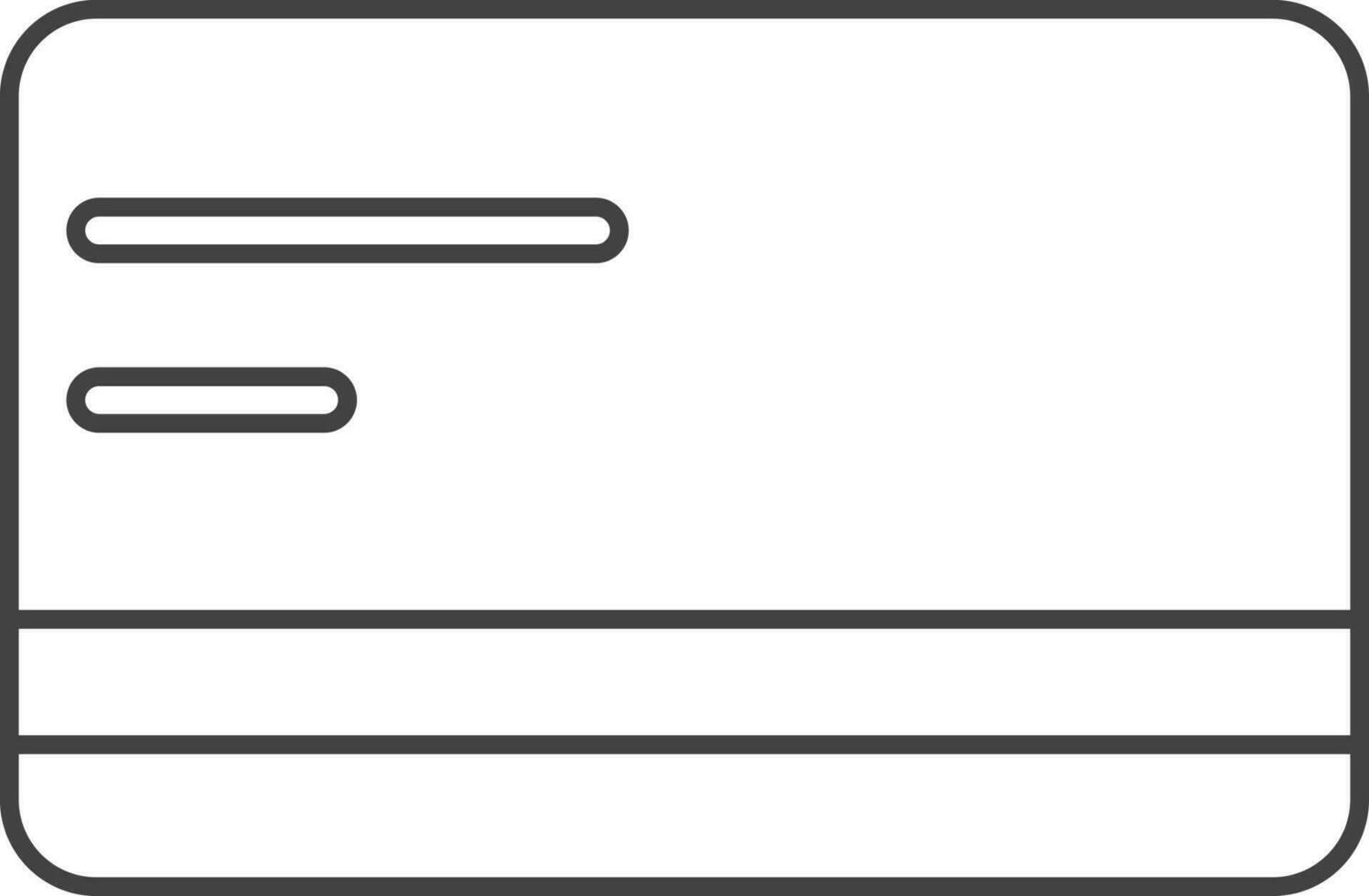 Illustration Of Payment Card Icon In Line Art. vector