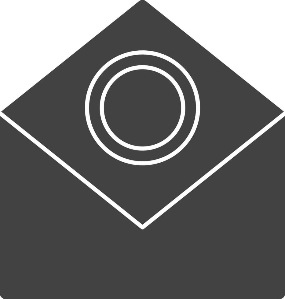 Money Envelope Icon Or Symbol In Gray And White Color. vector