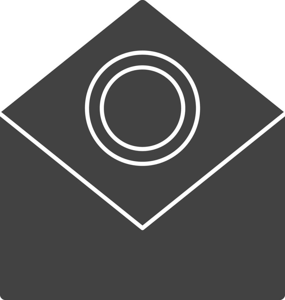 Money Envelope Icon Or Symbol In Gray And White Color. vector