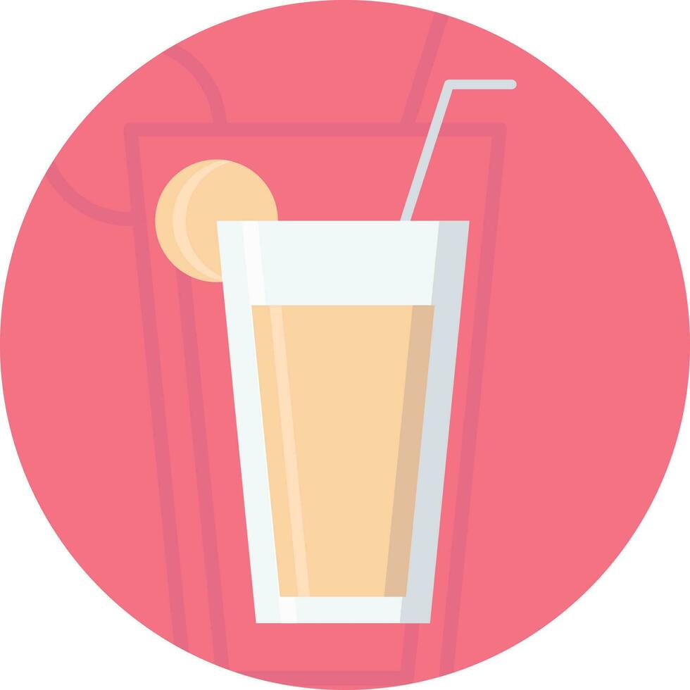 bebida vaso icono en rosado antecedentes. vector