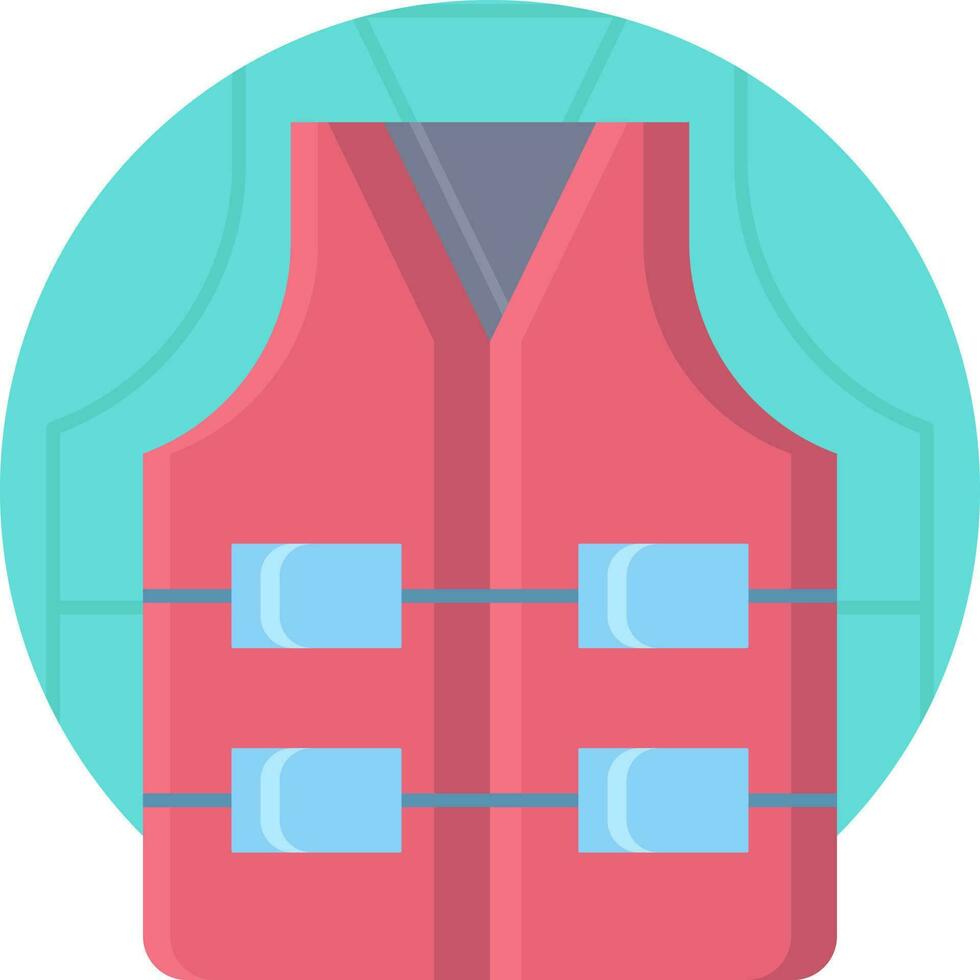 Vest Icon On Blue Background. vector