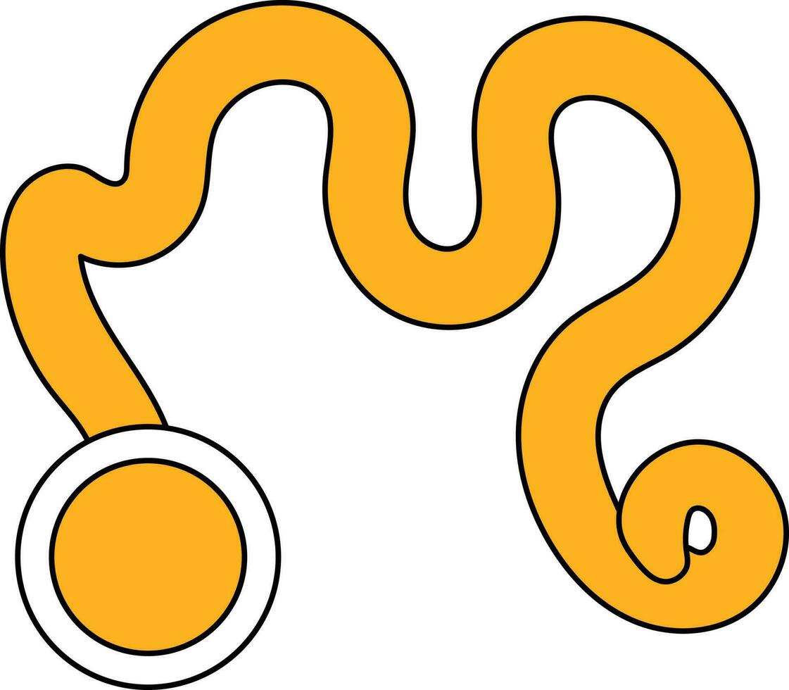 amarillo y blanco serpiente fuegos artificiales icono o símbolo. vector