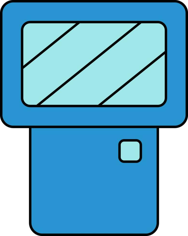 Camera Flashlight Icon In Blue Color. vector