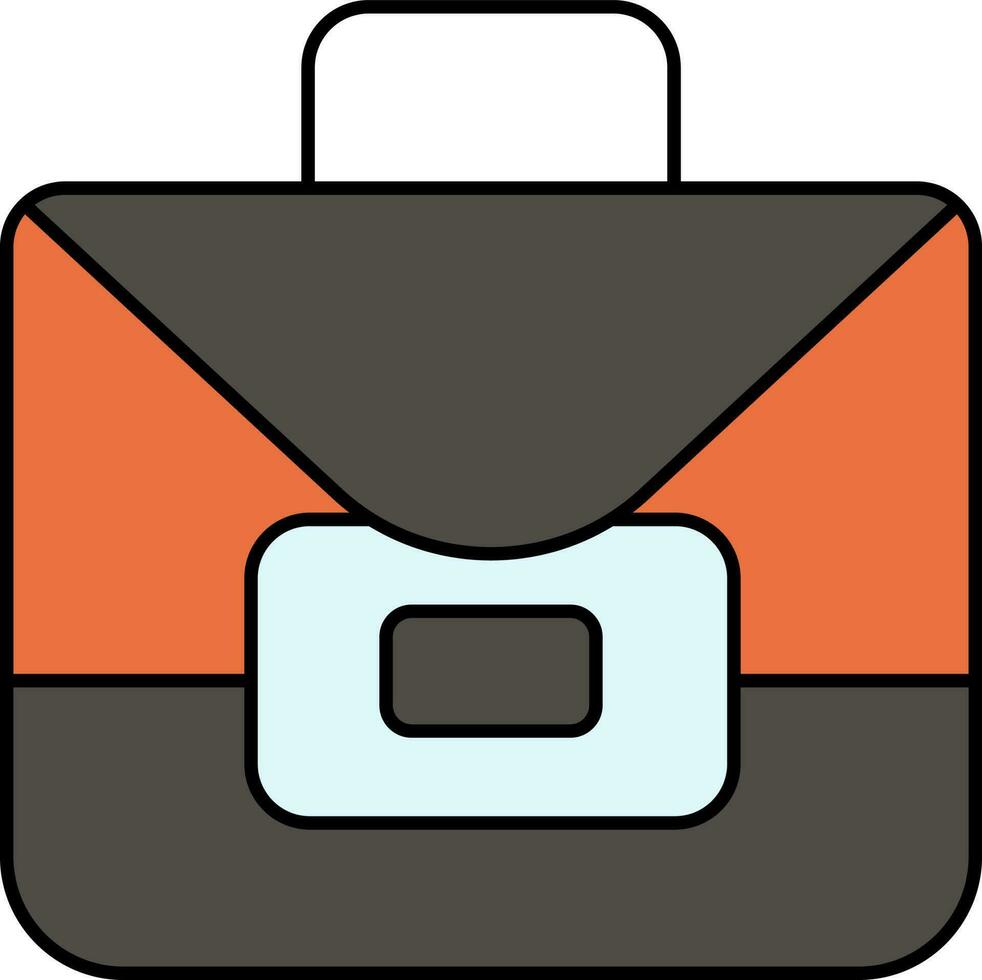 Colorful Briefcase Icon. vector