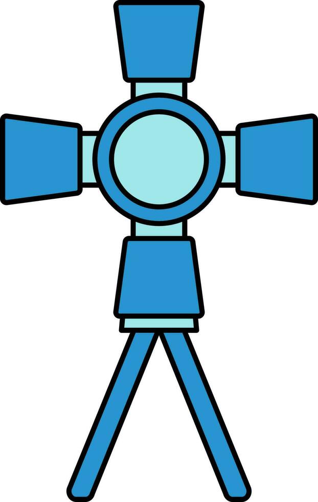 Studio Spotlight Icon In Blue Color. vector