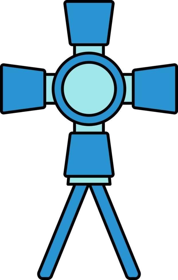 Studio Spotlight Icon In Blue Color. vector