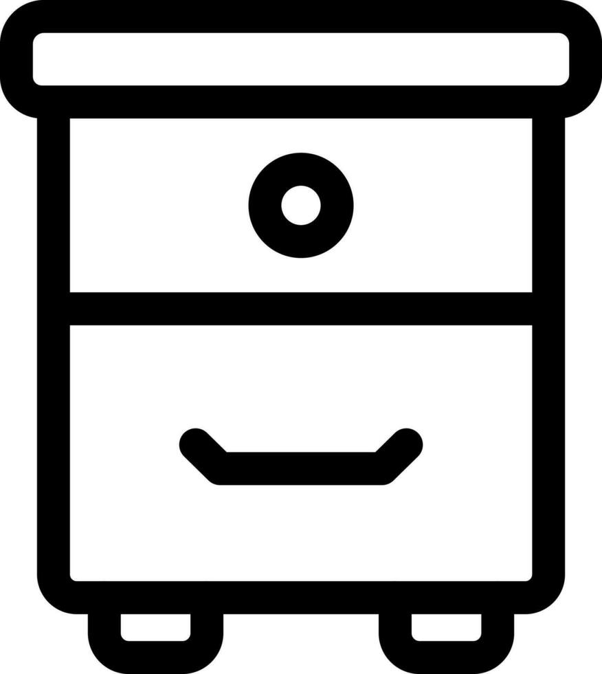 Lineal Drawer Icon in Flat Style. vector