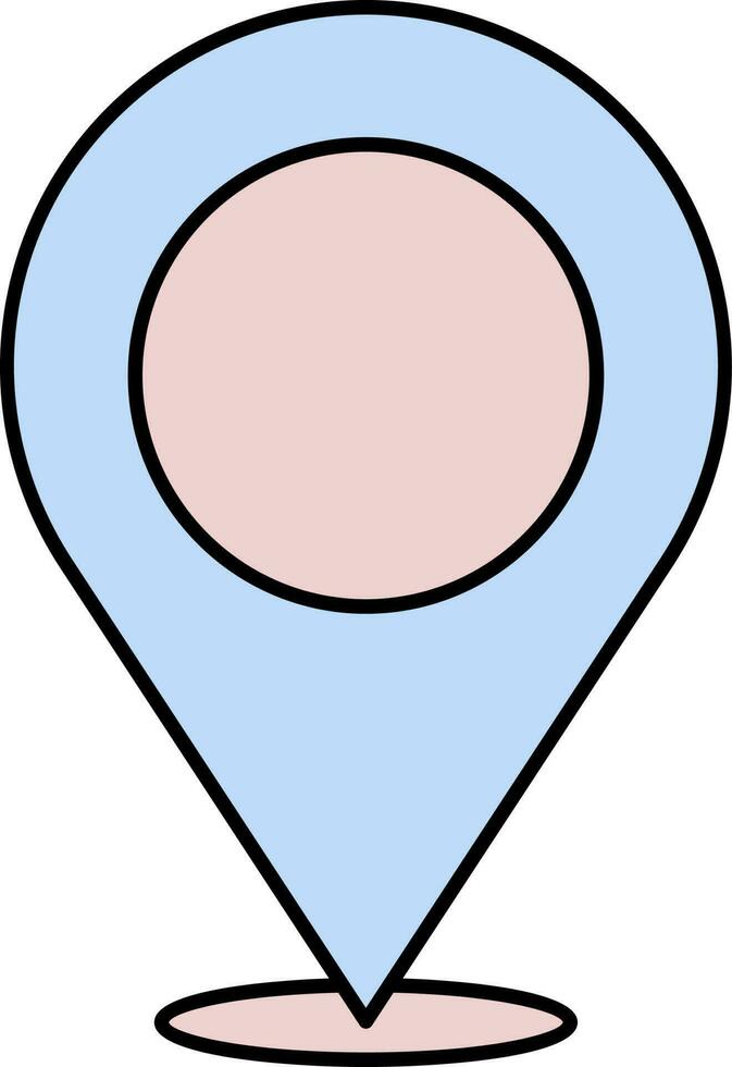 Pink And Blue Location Pin Icon Or Symbol. vector