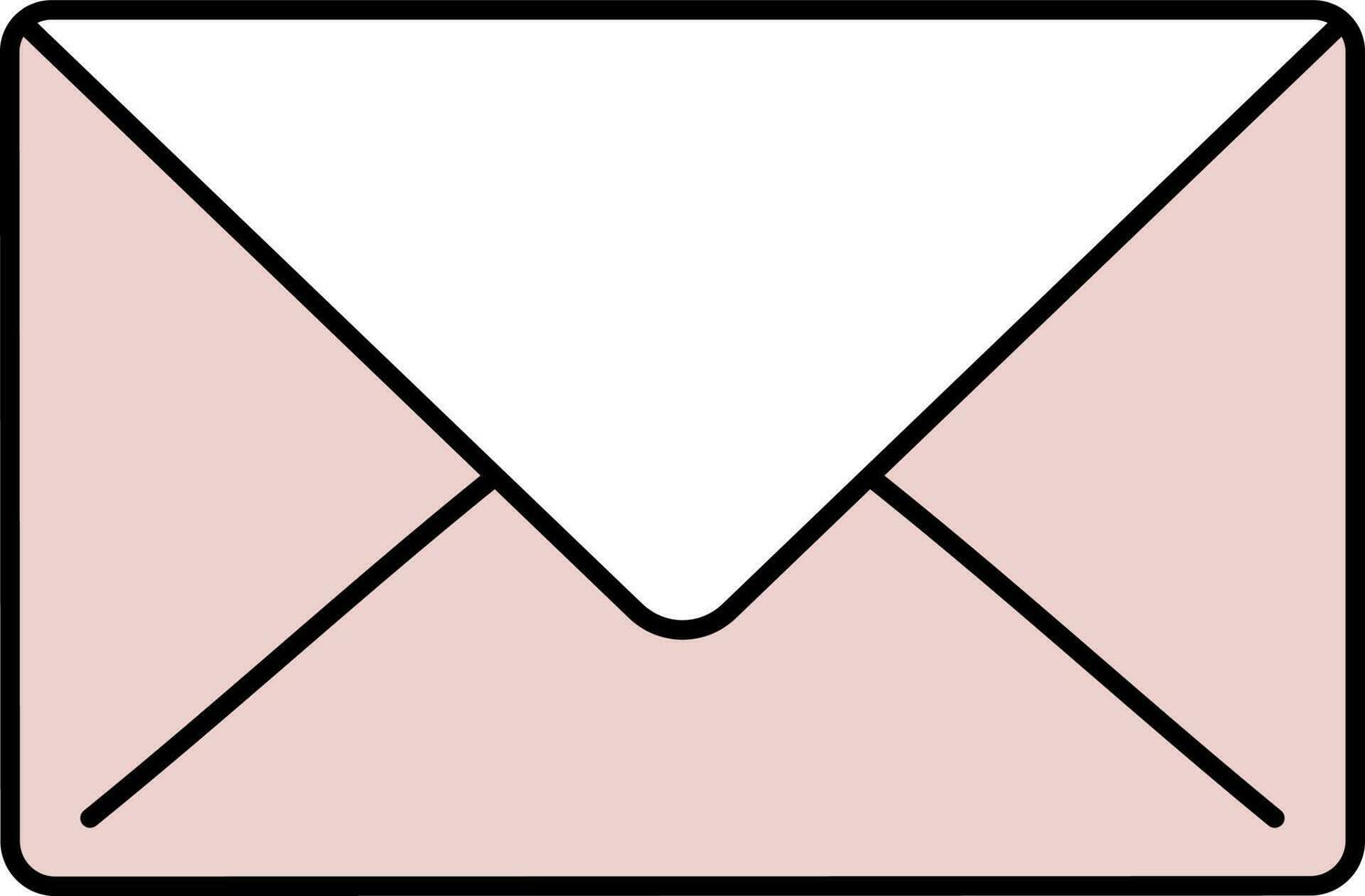 Illustration Of Envelope Icon In Pink And White Color. vector
