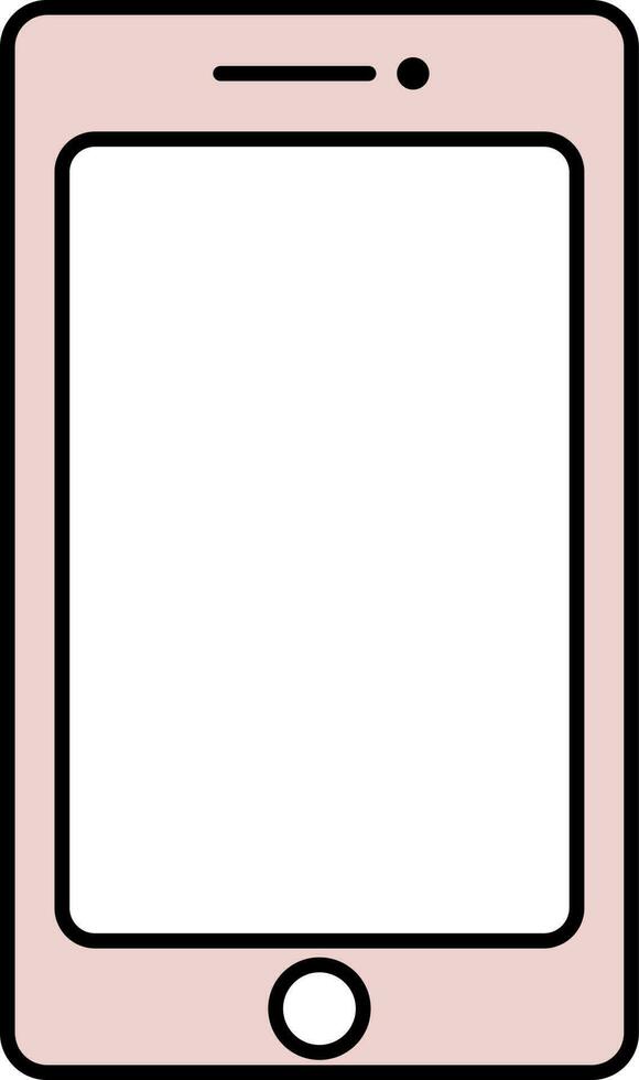 móvil o teléfono inteligente icono en rosado y blanco color. vector