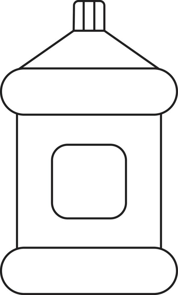 Mouth Wash Icon In Thin Line Art. vector
