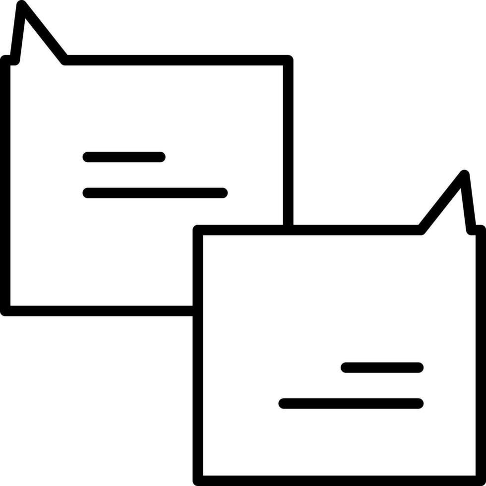 Illustration Of Chat Icon In Thin Line Art. vector