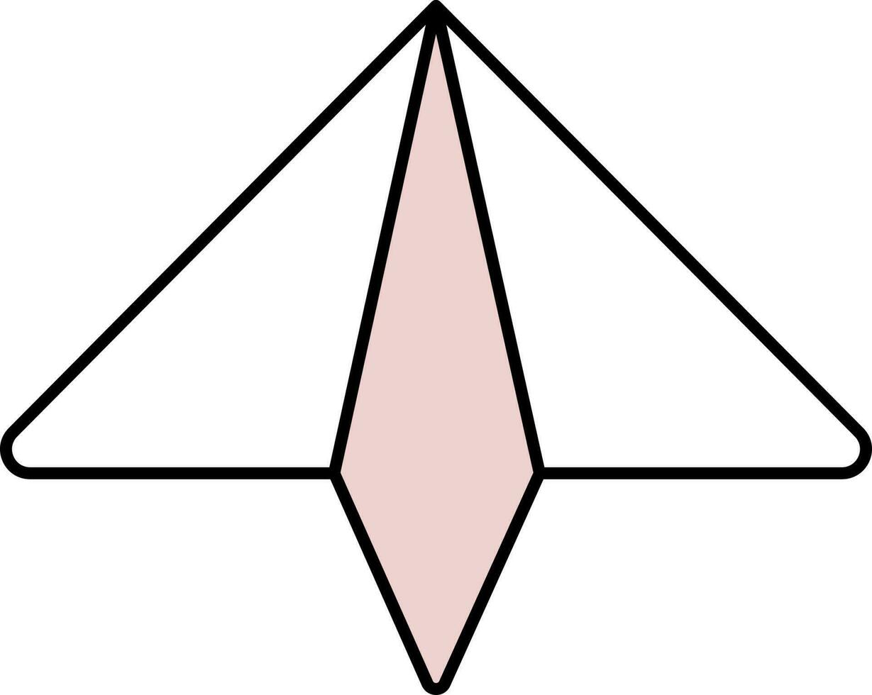 Isolated Paper Plane Icon In Pink And White Color. vector