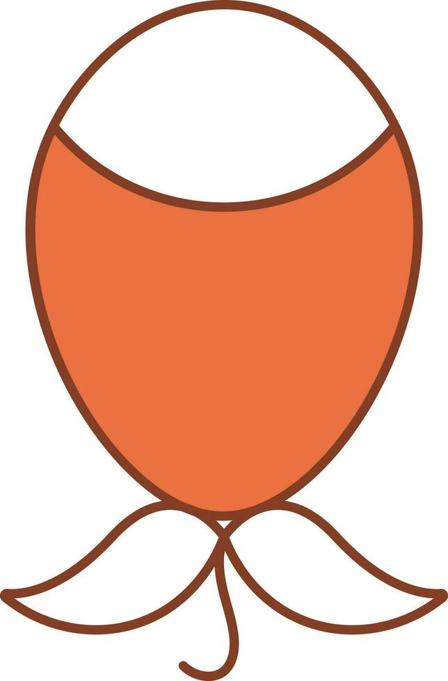 Balloon Icon In Orange And White Color. vector