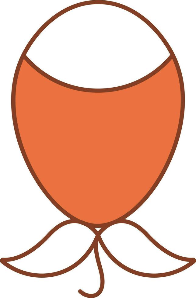 globo icono en naranja y blanco color. vector