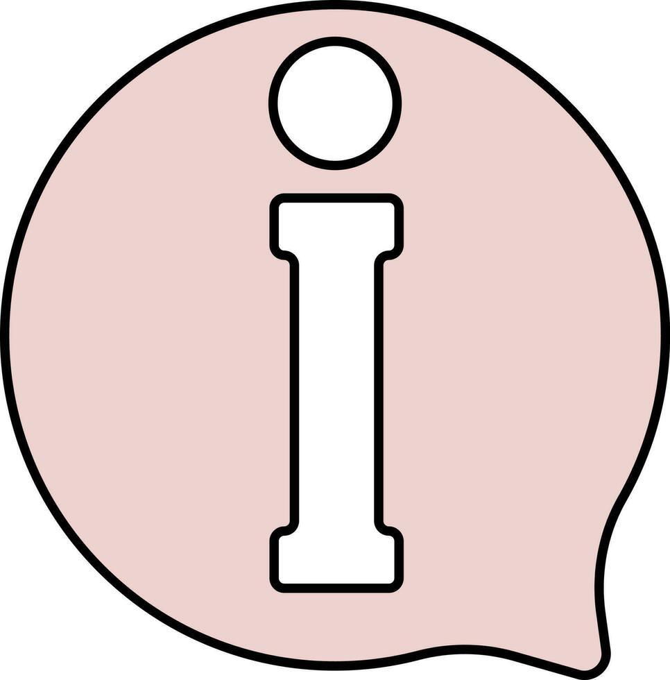 Pink And White Chat Info Icon Or Symbol. vector
