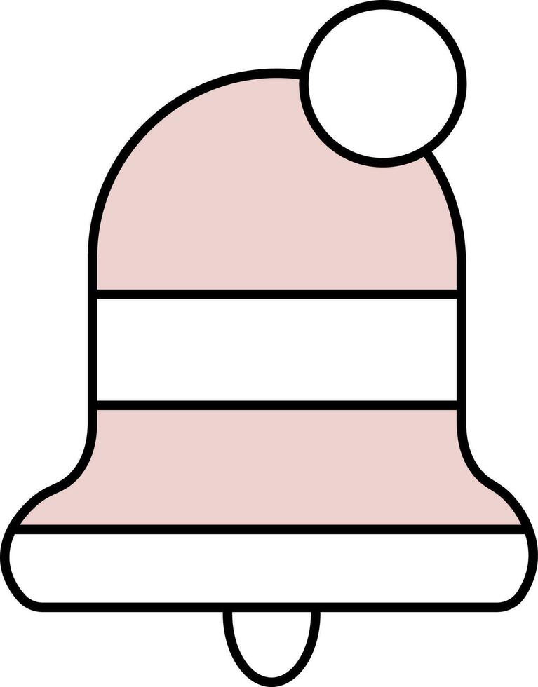 ilustración de campana icono en rosado y blanco color. vector