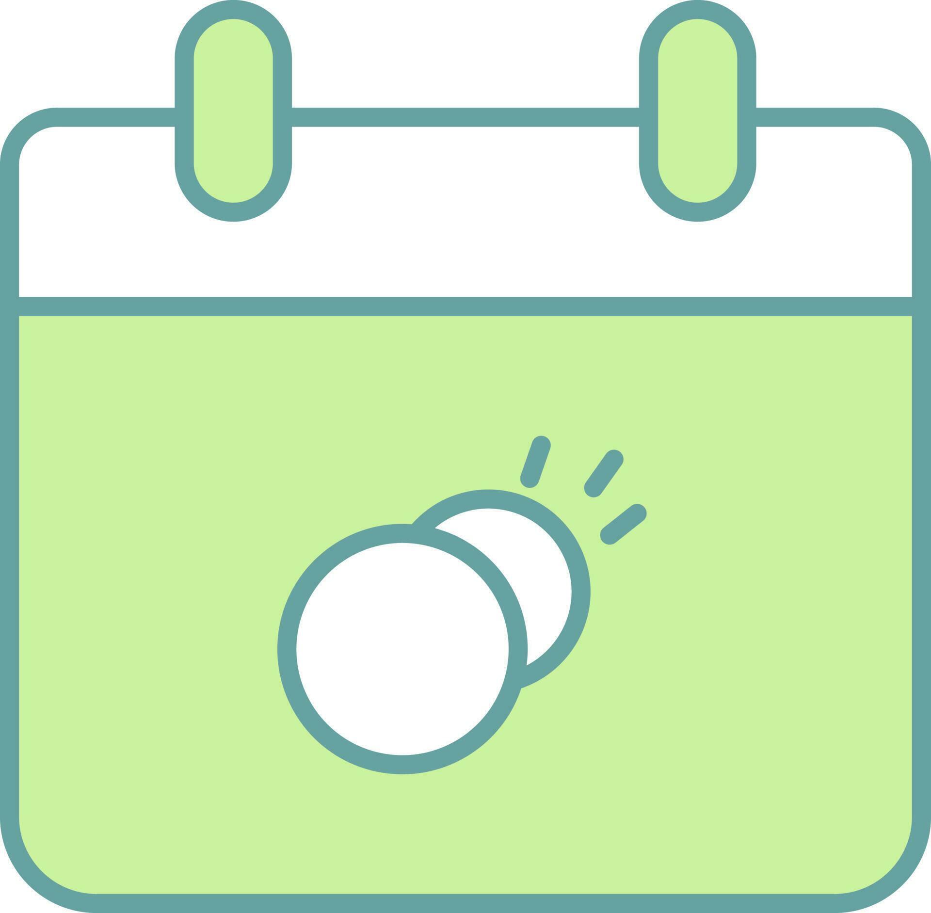 Financial Desk Calendar Icon In Green And White Color. 24198859 Vector