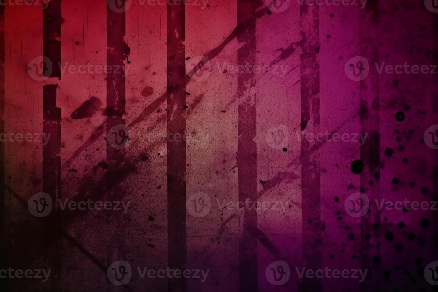 Aged effect overlay. Old film texture. Purple red gradient background with dust scratches. photo