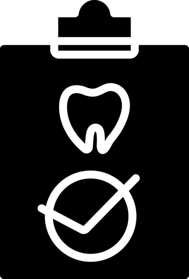 aprobado dental reporte icono. vector