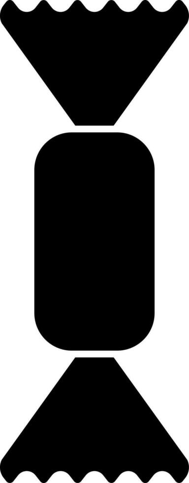 Candy Or Toffee Icon In Glyph Style. vector