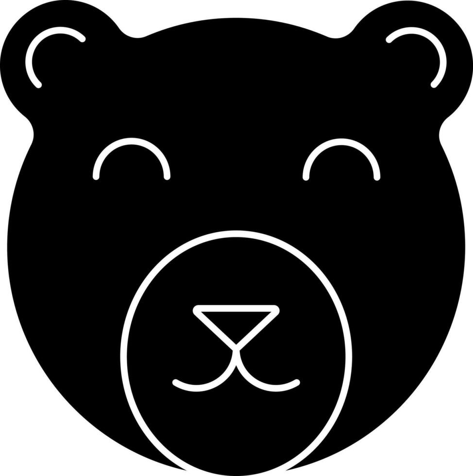 Teddy Bear Face Icon. vector