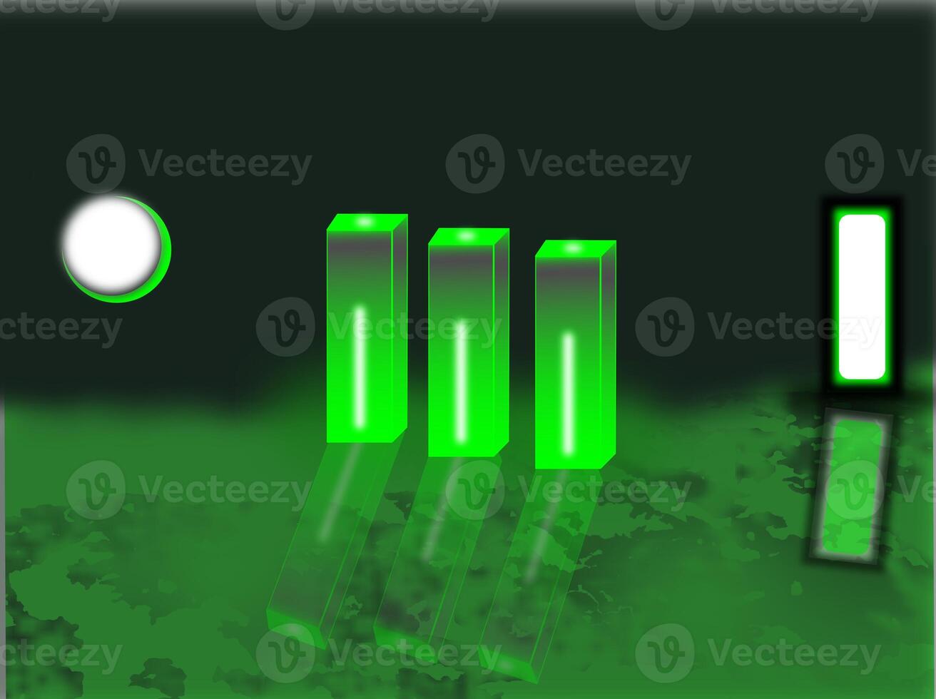 3D effect light in Tritium bar photo