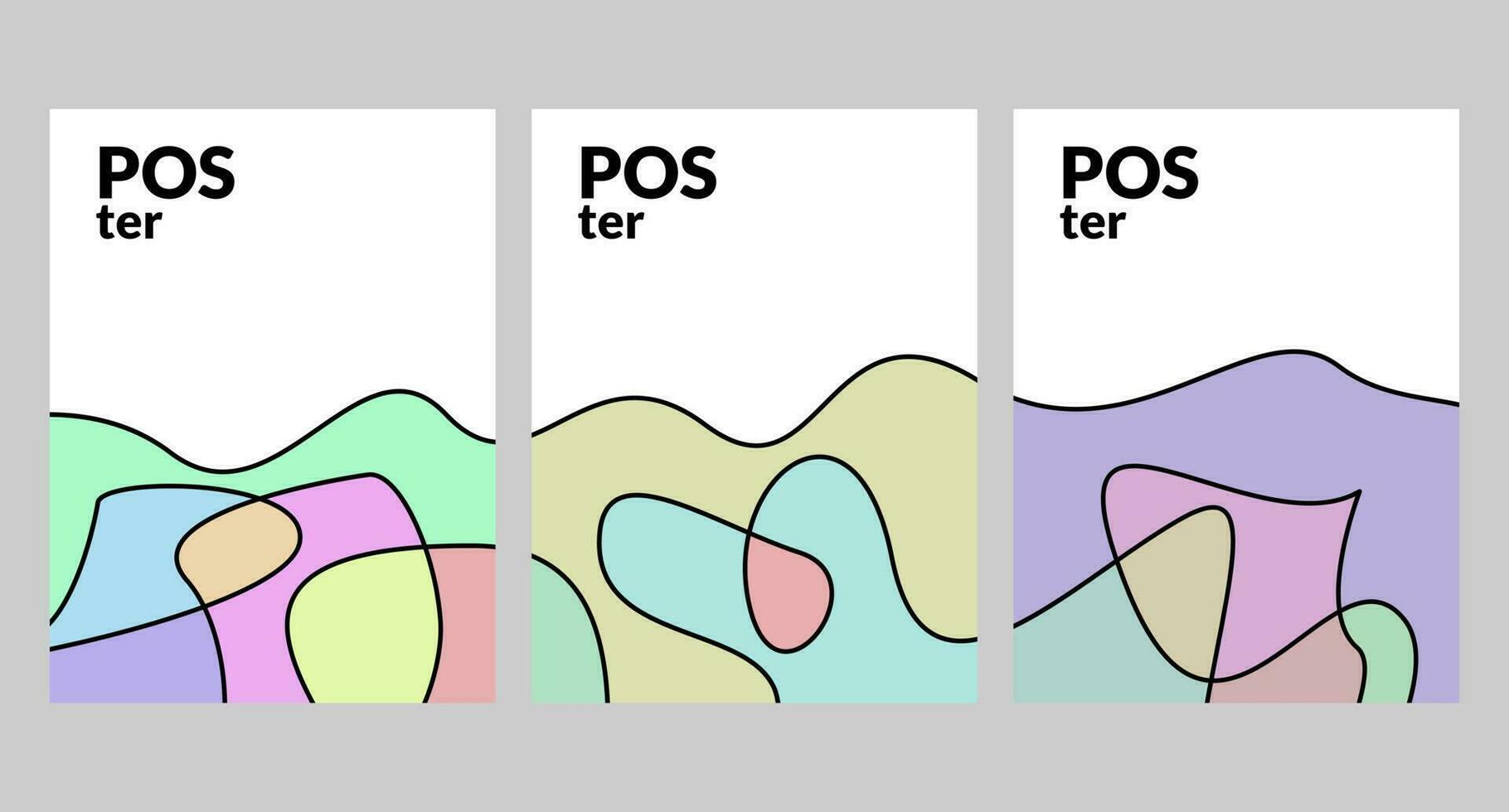 vector vistoso resumen fluido póster y bandera modelo