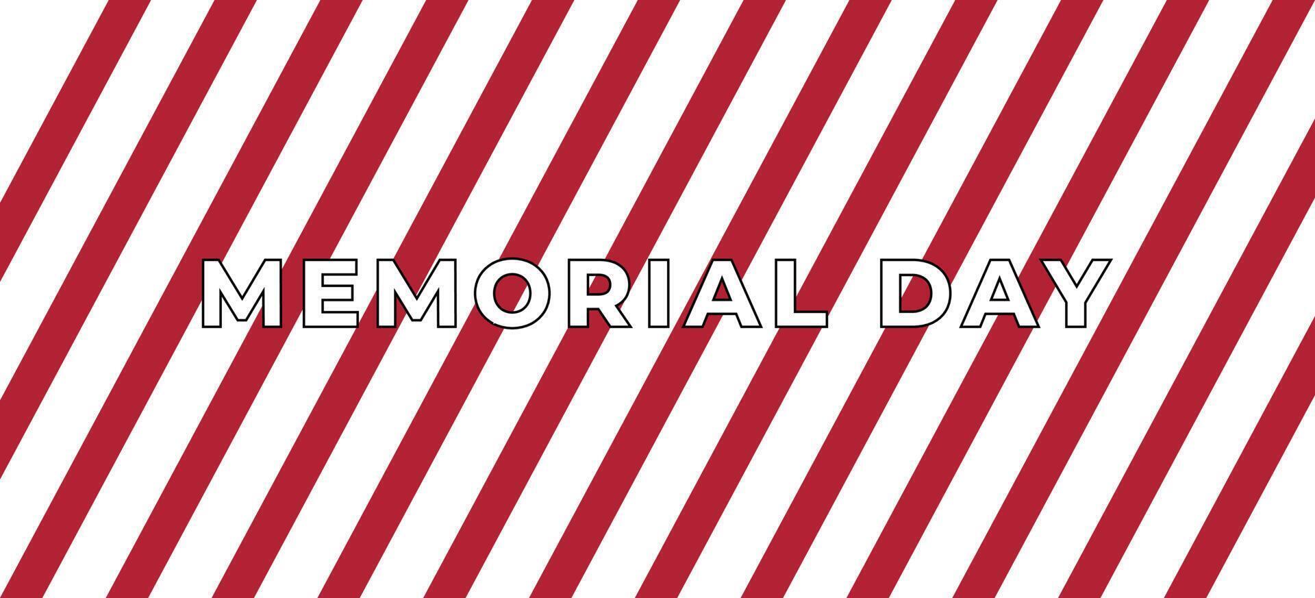 Memorial Day - Remember and Honor Poster. Usa memorial day celebration. American national holiday. Invitation template with red text and waving us flag on white background. vector