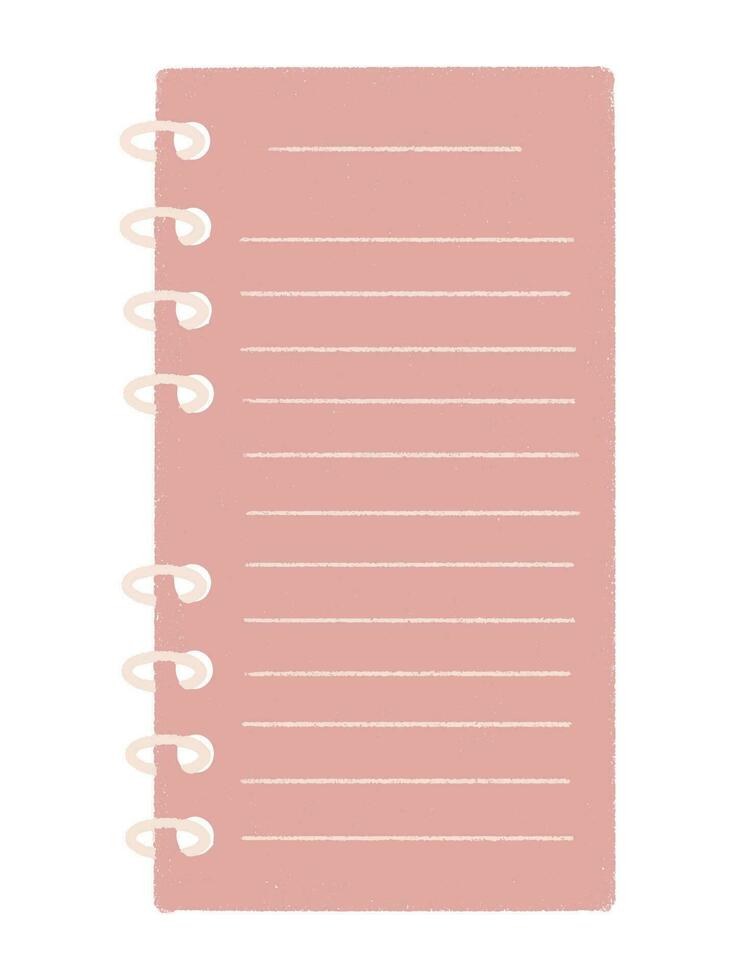 Cute paper stickers for notes. Rough, sloppy texture. Digital Bullet Journal. vector