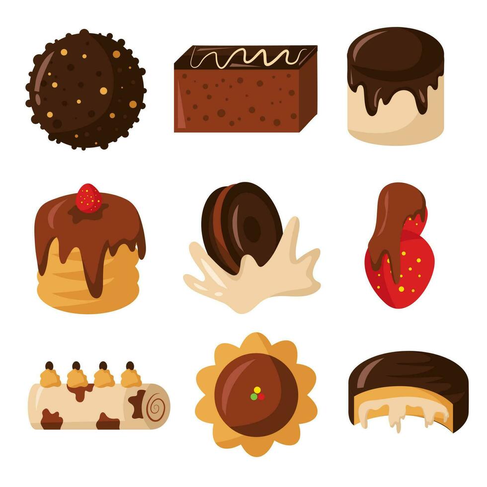 chocolate day elements vector