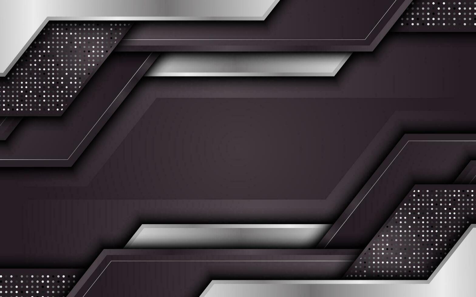 modern futuristic diagonal on dark metallic with silver background vector