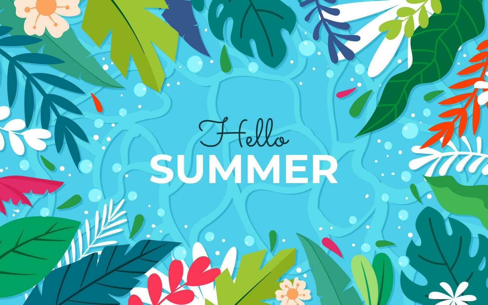 Hello Summer Background vector