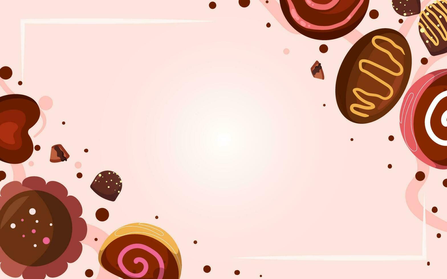 Chocolate and Cake Background vector