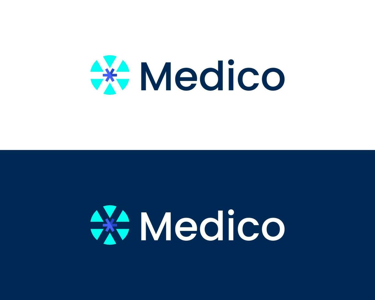 médico moderno logo diseño modelo vector