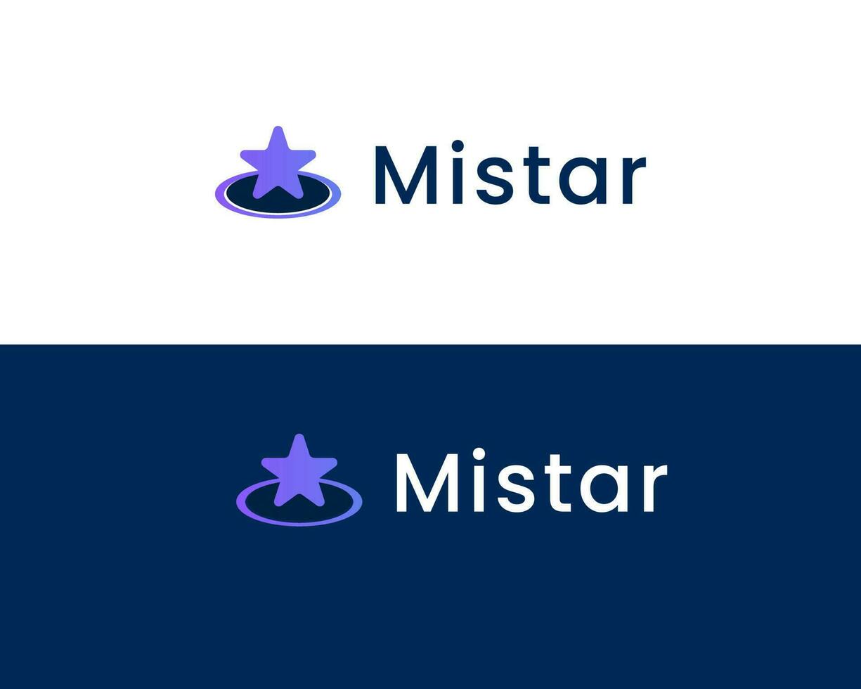 Modern star logo design concept vector